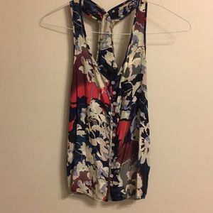 Aqua 100% silk tank top